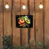 Tomaat - Avocado - Peper - Graffiti - Verf - Modern tuinposter los doek klein -sfeer1