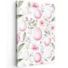 Patroon - Eieren - Roze - Pasen Tuinposter op houten frame 2 cm dik klein -3d
