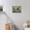 Tropisch bladerdek - Vlinders - groen - Bruin tuinposter los doek klein -sfeer8