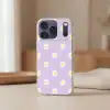 Madeliefjes - Pastel - Wit - Paars - Bloemen Telefoonhoesje iPhone 17 Pro klein -sfeer2