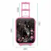 Zwart paard in bloei Kinderkoffer - Roze klein -productfoto_formaten