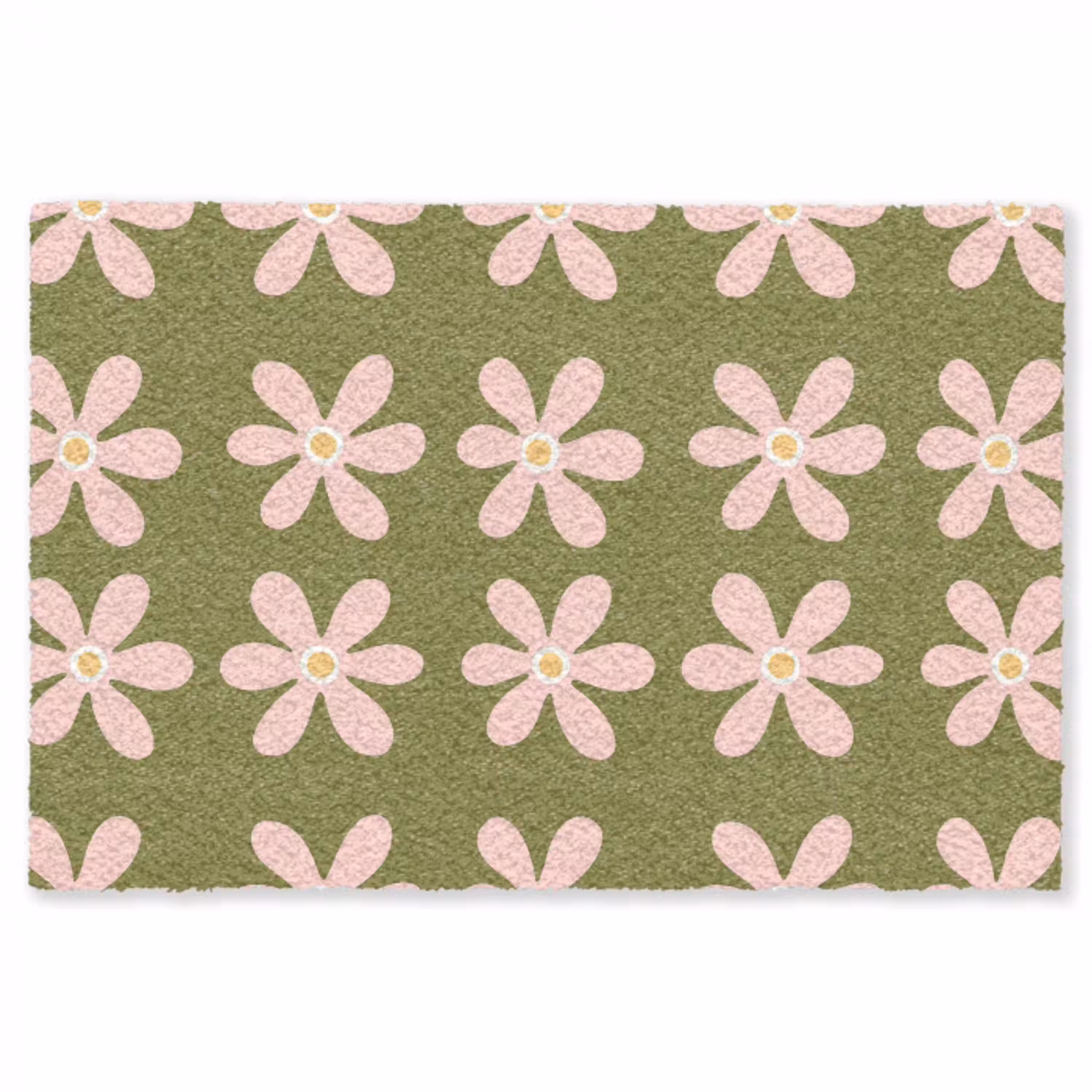Bloem - Modern - Groen Vloerkleed Rechthoek klein 1091 -3d