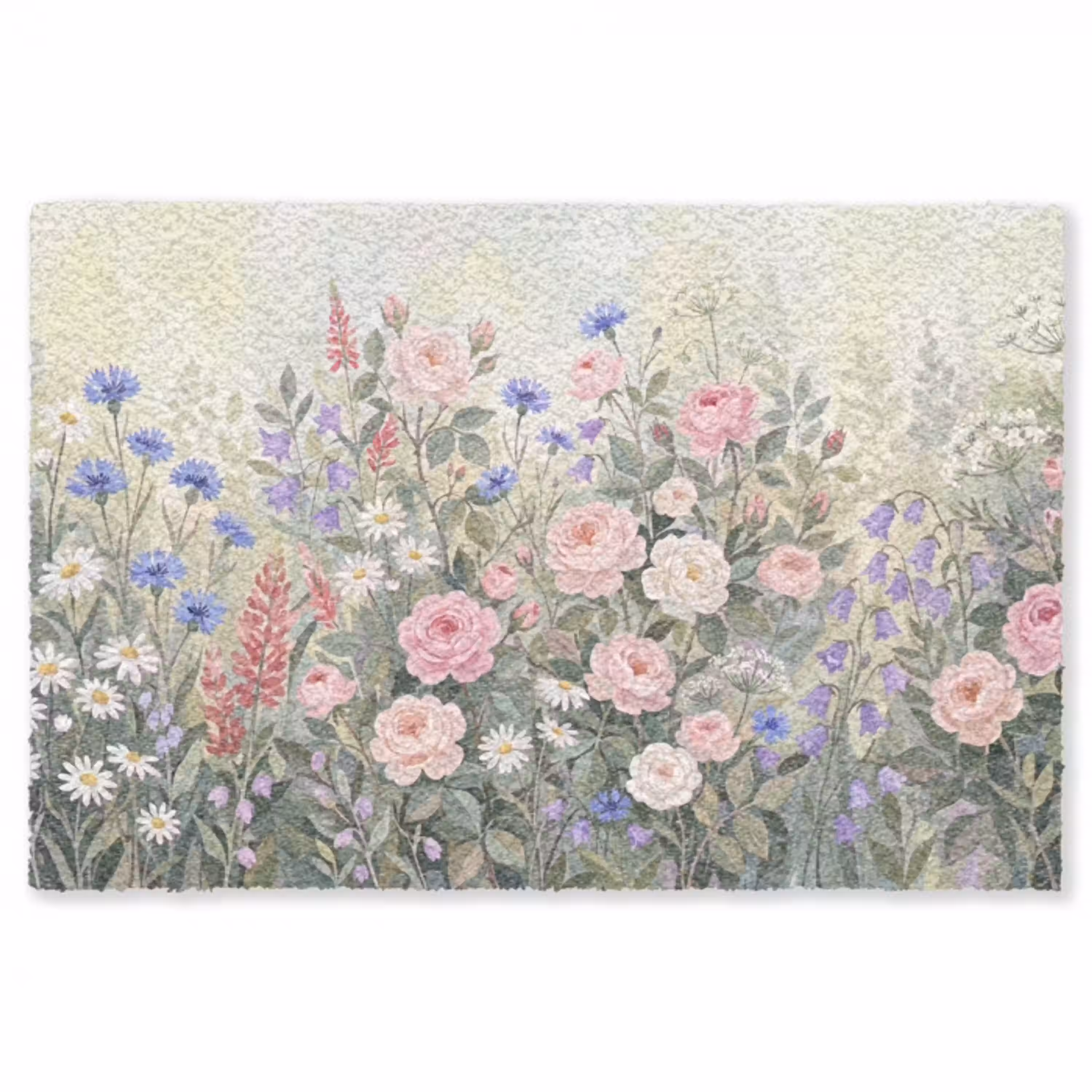 Bloemen - Tuin - Natuur - Kleurrijk Vloerkleed Rechthoek klein -3d