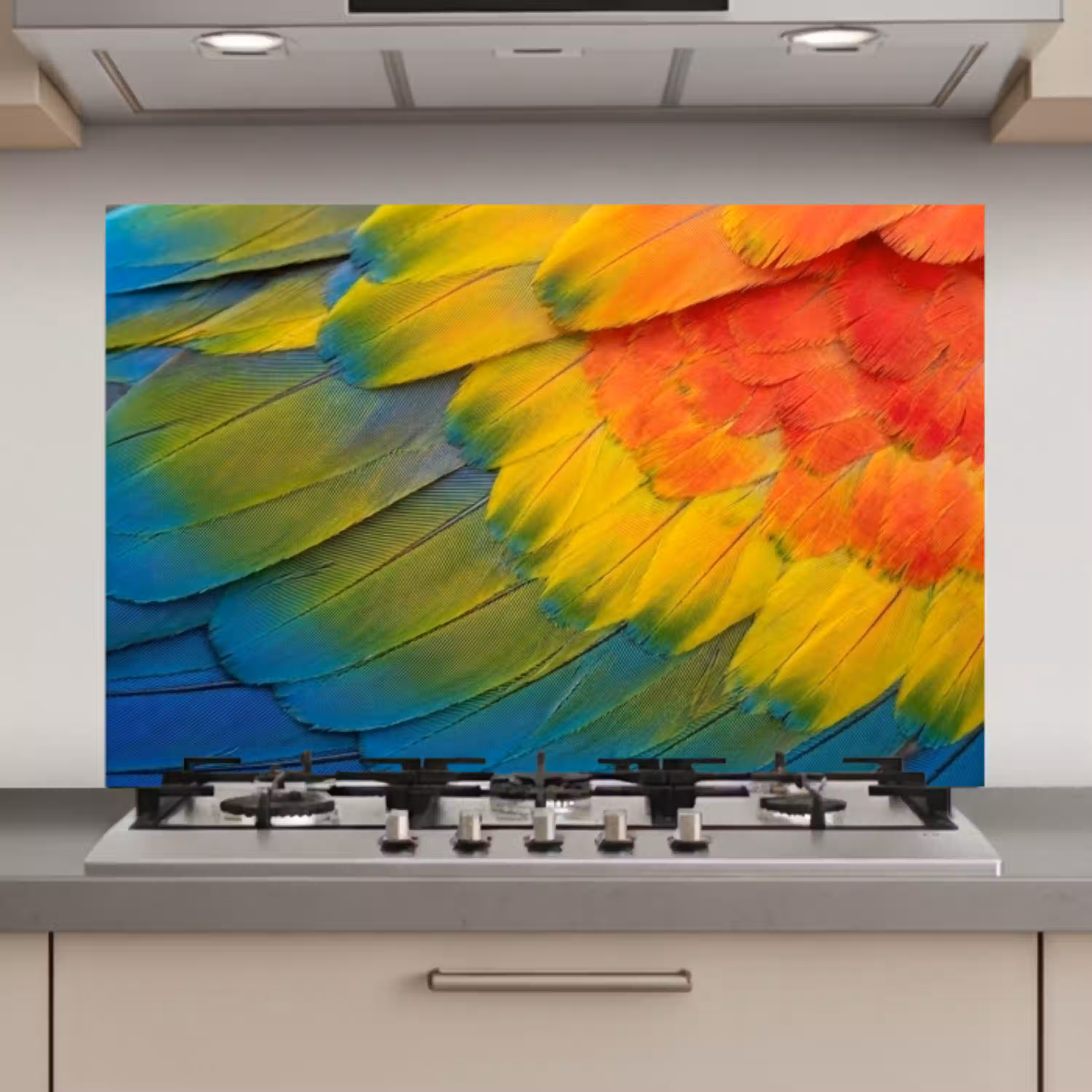 Veren - Ara - Kleurrijk keuken achterwand spatscherm klein -3d_website