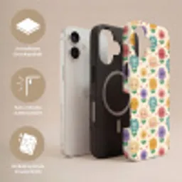 Bloemen - Hartjes - Kleurrijk Toughcase MagSafe Apple iPhone 17 klein 1017 -USP_Lagen_DE