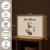 Tijger - Blauwe bloemen - Rustig Light Box met batterij (Wandlamp kind) middel -USP_websiteoverzichtNL