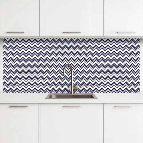 Oceaan - Golven - Blauw - Wit keuken achterwand 2 middel 871 -3d
