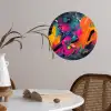 Abstract - Graffiti - Kleurrijk - Verfspatten Wandcirkel behangsticker klein -sfeer3