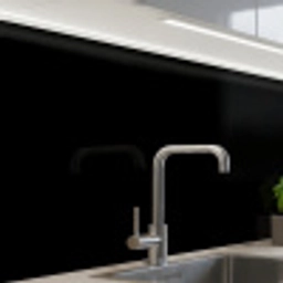 Zwart - Effen kleur keuken achterwand 2 middel 865 -zzzz3d_schuin