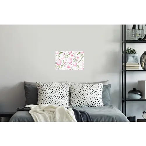Patroon - Eieren - Roze - Pasen Muursticker klein -slaapkamer
