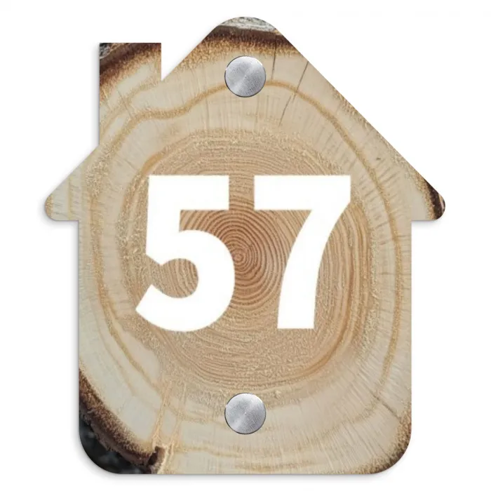 Baumscheibe - Traditionell Naambord Huisje klein -3d