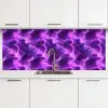 Paars - Bliksem - Wolken keuken achterwand 2 middel 871 -3d