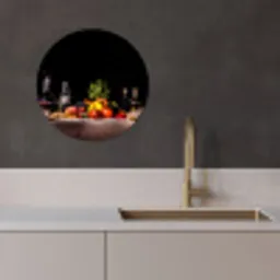 Culinaire compositie KitchenYeah - Keuken - Wandcirkel Forex klein -sfeer1