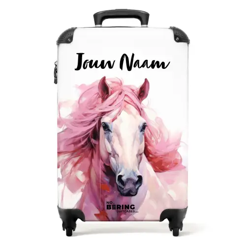 Pastel Praalpaard NBS - Handbagage koffer - Kinderen Unisex middel -productfoto_recht