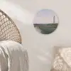 Vuurtoren - Duinlandschap - Zee Akoestische PET Vilt - Rond klein -sfeer4