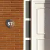 Hout en antraciet - Traditioneel Naambord Organisch middel -sfeer3