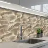 Waaierstructuren - Beige - Vezeltextuur keuken achterwand 2 middel 871 -3d_schuin