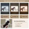 Paard - Modern - Balans Light Box met batterij (Wandlamp) middel -USP_lichtkleurNL