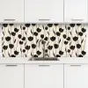 Tulpen - Patroon - Zwart keuken achterwand 2 middel 871 -3d