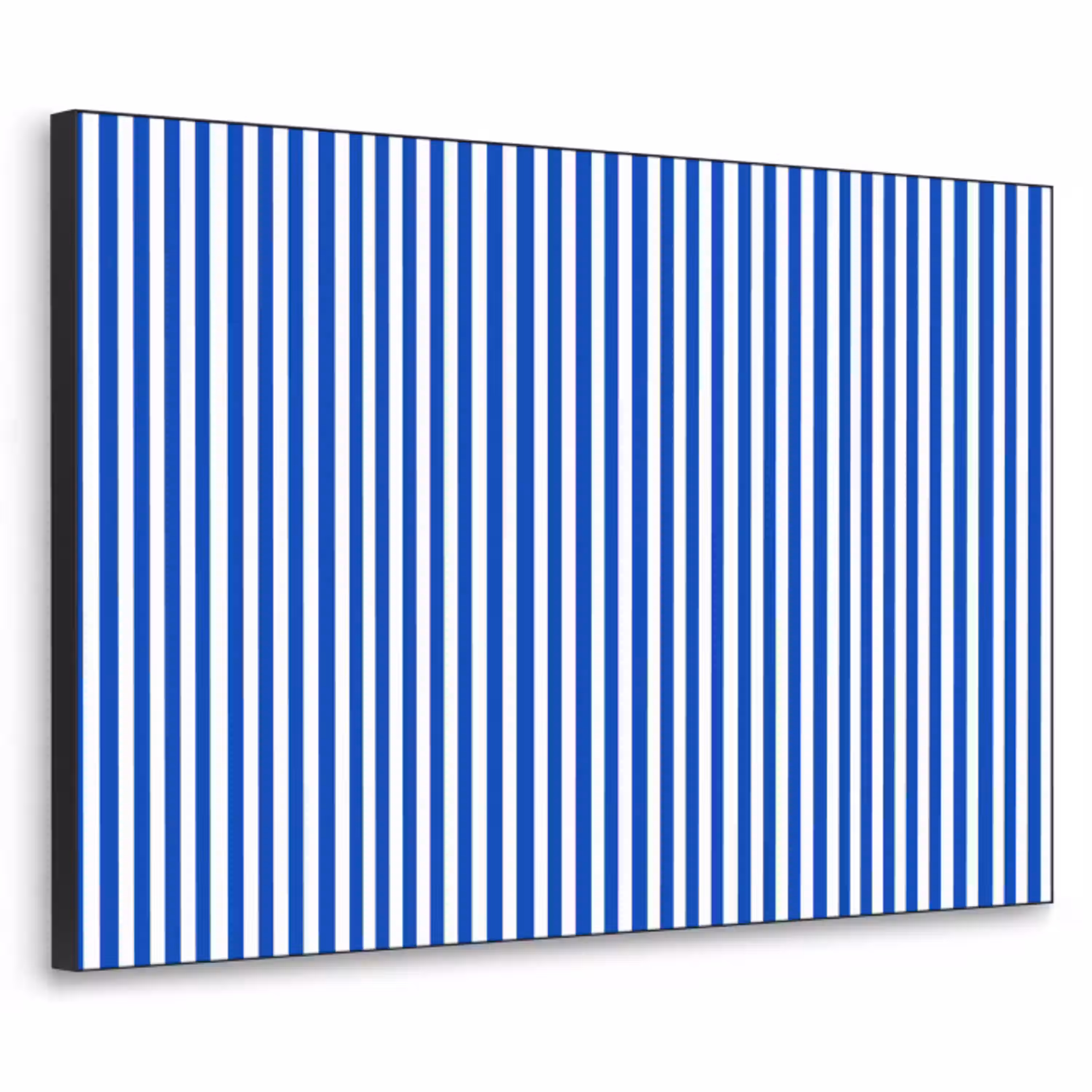 Klassiek - Strepen - Blauw Textielframe zwart klein 947 -3d