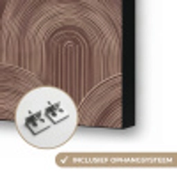 Ritmisch - Effect - Bruin Textielframe zwart klein 947 -USP_ophangsysteemNL