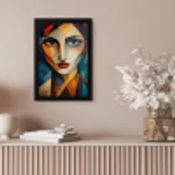 Portret - Abstract - Vormen fotolijst zwart zonder passe partout klein -sfeer5