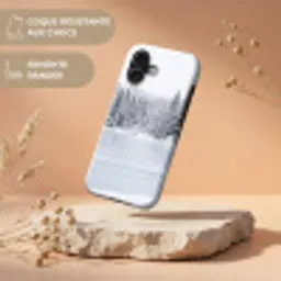 Meer - Dennen - IJs - Winter - Rustgevend Toughcase MagSafe Apple iPhone 17 klein -USP_RandenV_FR