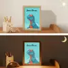 Dino - Blauw - Zonnebril - Wolken Light Box met kabel (Kinderlampje) klein -sfeer3_kind