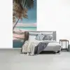 Palmboom - Schommel - Strand - Lucht fotobehang vinyl groot -slaapkamer