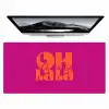 Oh la la - Roze - Oranje - Gestapelde letters Muismat XXL klein -zzz3d