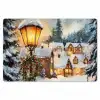 Kerstdorp - Huizen - Sneeuw - Kerst Placemat vinyl groot -zzsfeer1_Kitchenyeah-website