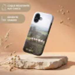 Schapen - Rij - Weide - Dieren - Platteland Toughcase MagSafe Apple iPhone 17 klein -USP_RandenV_FR
