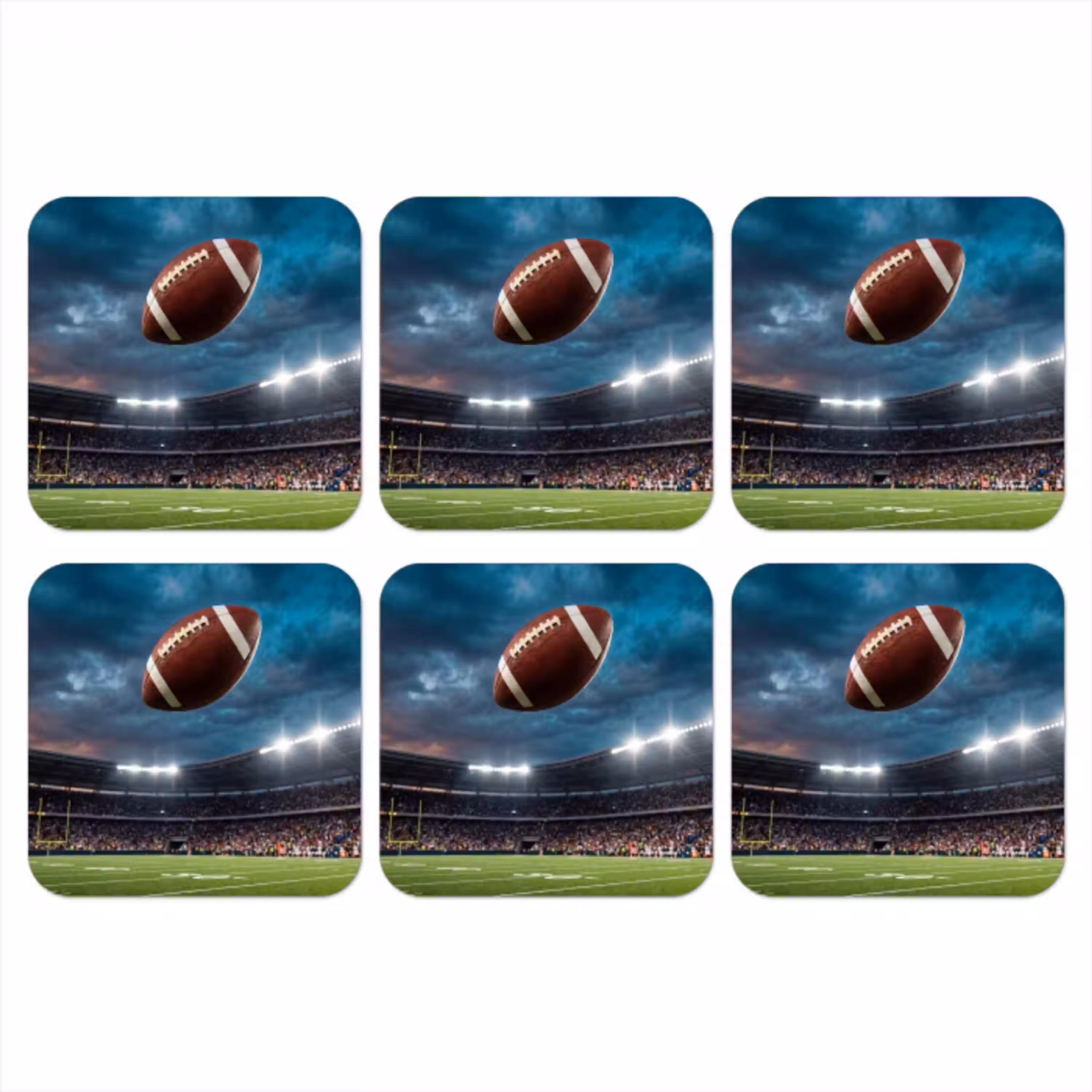 Football - Bal - Stadion - Sport onderzetter kurk middel -3d