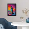 Ijsschots - Pinguïn - Abstract - Lucht fotolijst zwart zonder passe partout klein -sfeer4