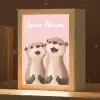 Otters - Glimlach - Bruin Light Box met kabel (Kinderlampje) klein -zzz_3d_website