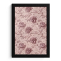 Reliëf - Pioenrozen - Roze fotolijst zwart zonder passe partout klein 224 -3d