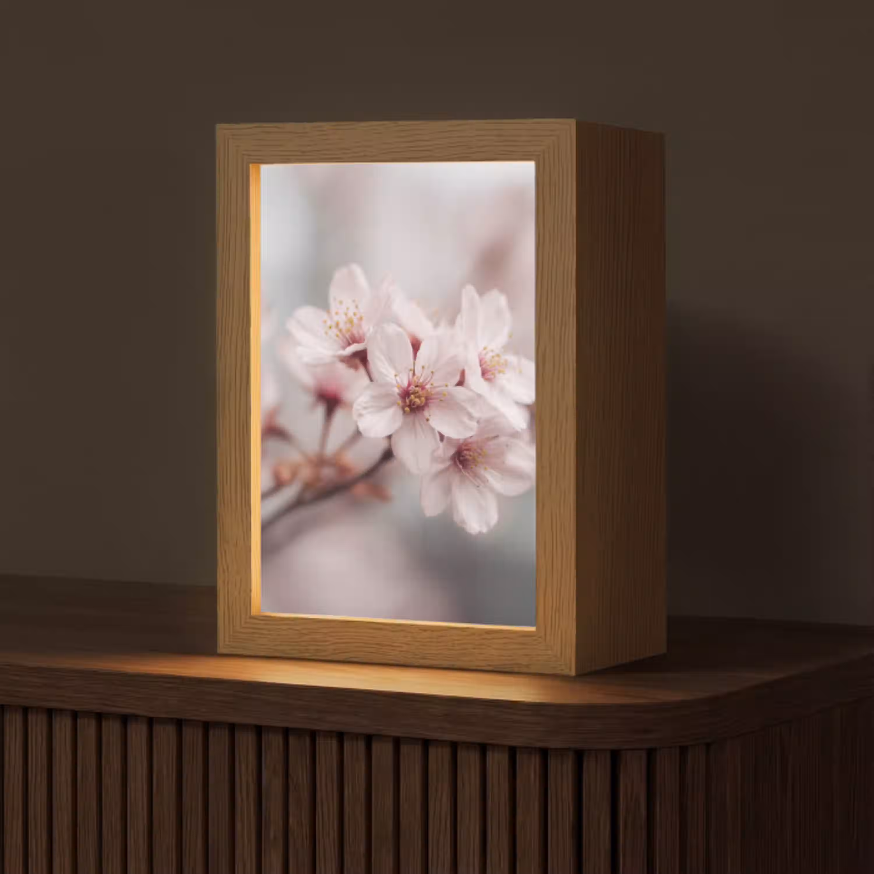 Bloesems - Meeldraden - Geel - Wazig Light Box met kabel (Tafellamp) klein -z3d_website