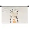 Dinosaurus - Pastel kleuren Wandkleed katoen klein -zz3d