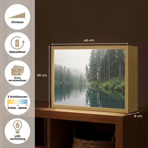 Bergen - Meer - Bos Light Box met batterij (Wandlamp) middel -USP_websiteoverzichtNL