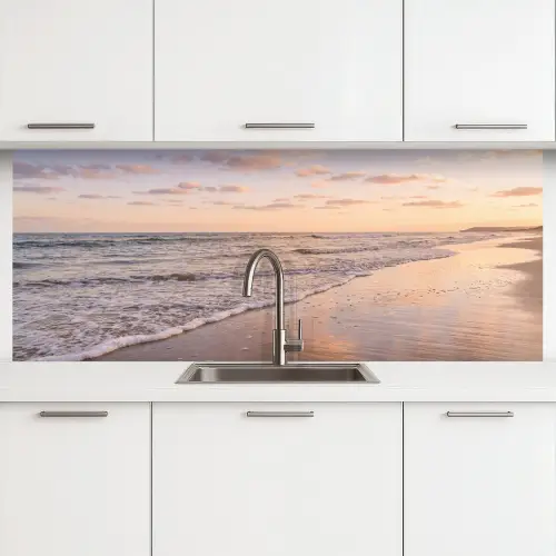 Strand - Branding - Wolken keuken achterwand 2 middel -3d