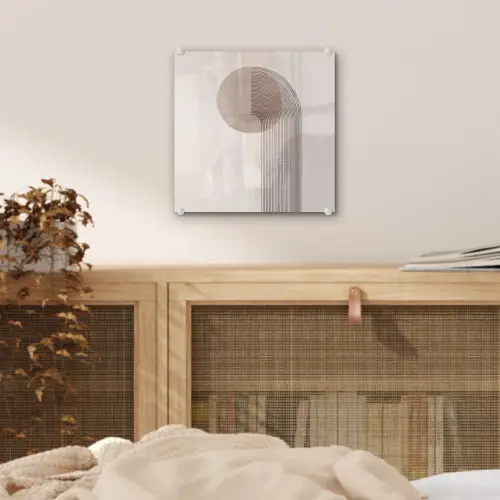 Minimalistisch - Cirkel - Lichtgrijs plexiglas 5mm klein -sfeer4
