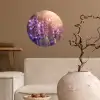 Lavendelbloemen - Paars - Zonlicht Wandcirkel behangsticker klein -sfeer1