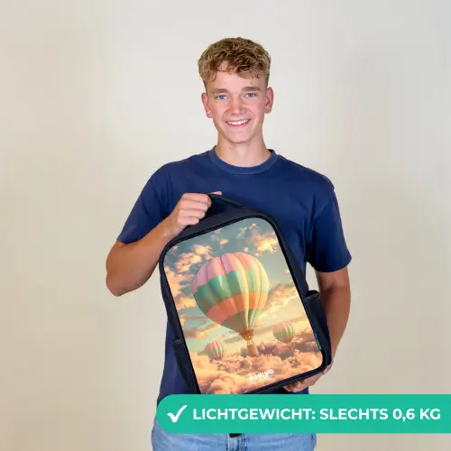 Pastel skyliner Rugzak - Zwart middel -sfeer7_NL