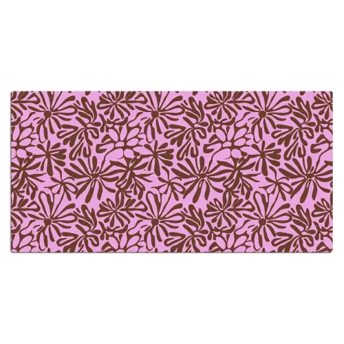 Organisch - Patroon - Roze Muismat XXL klein 681 -3d_leeg