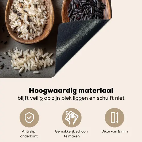 Houten - Lepels - Rijst - Zaden Inductie beschemer met haakjes klein -ky-onderkant-nl