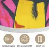 Abstract - Konijn - Sjaal - Geel Akoestische PET Vilt - Rond klein -closeup_NL