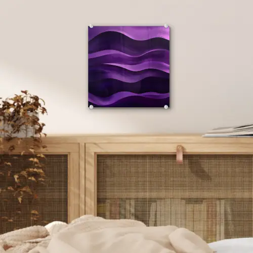 Golven - Abstract - Paars plexiglas 5mm klein -sfeer4