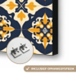 Patroon - Siertegel - Kleurrijk Textielframe zwart klein 947 -USP_ophangsysteemNL