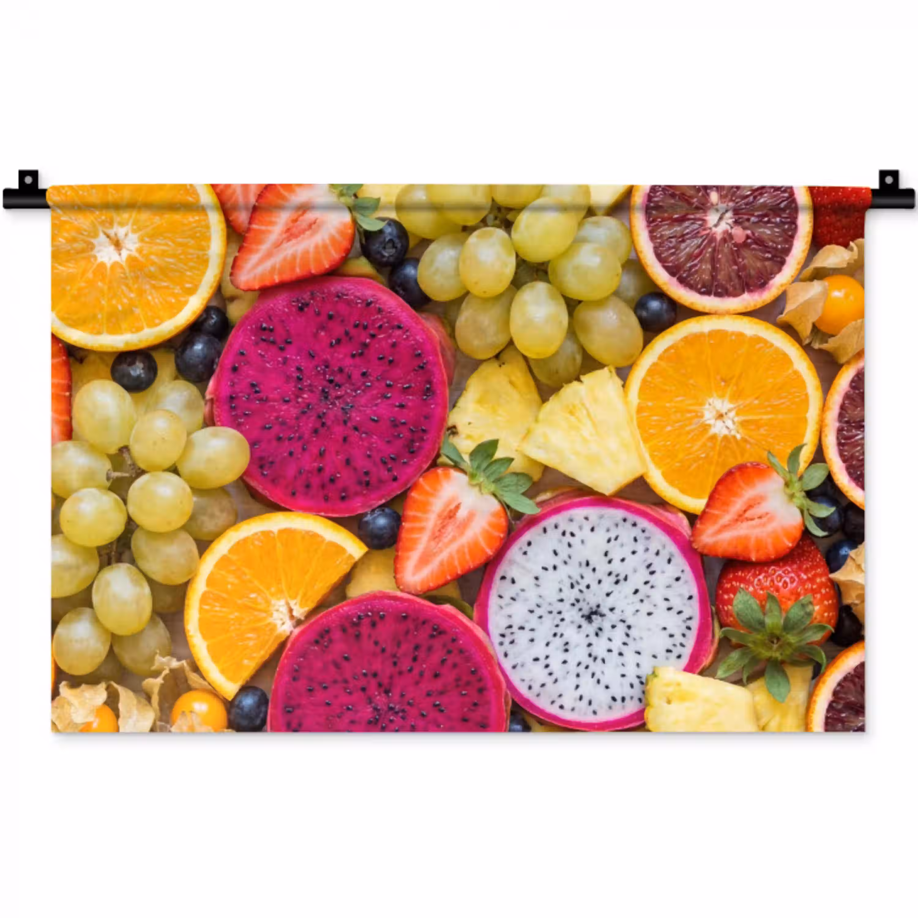 Fruit - Assortiment - Kleurrijk - Gezondheid Wandkleed katoen klein -zz3d