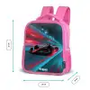 Raceauto - Baan - Neon - Verlichting Kinderrugzak - Roze middel -productfoto_formaten